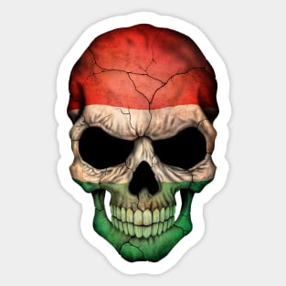 Hungarian Flag Skull Sticker